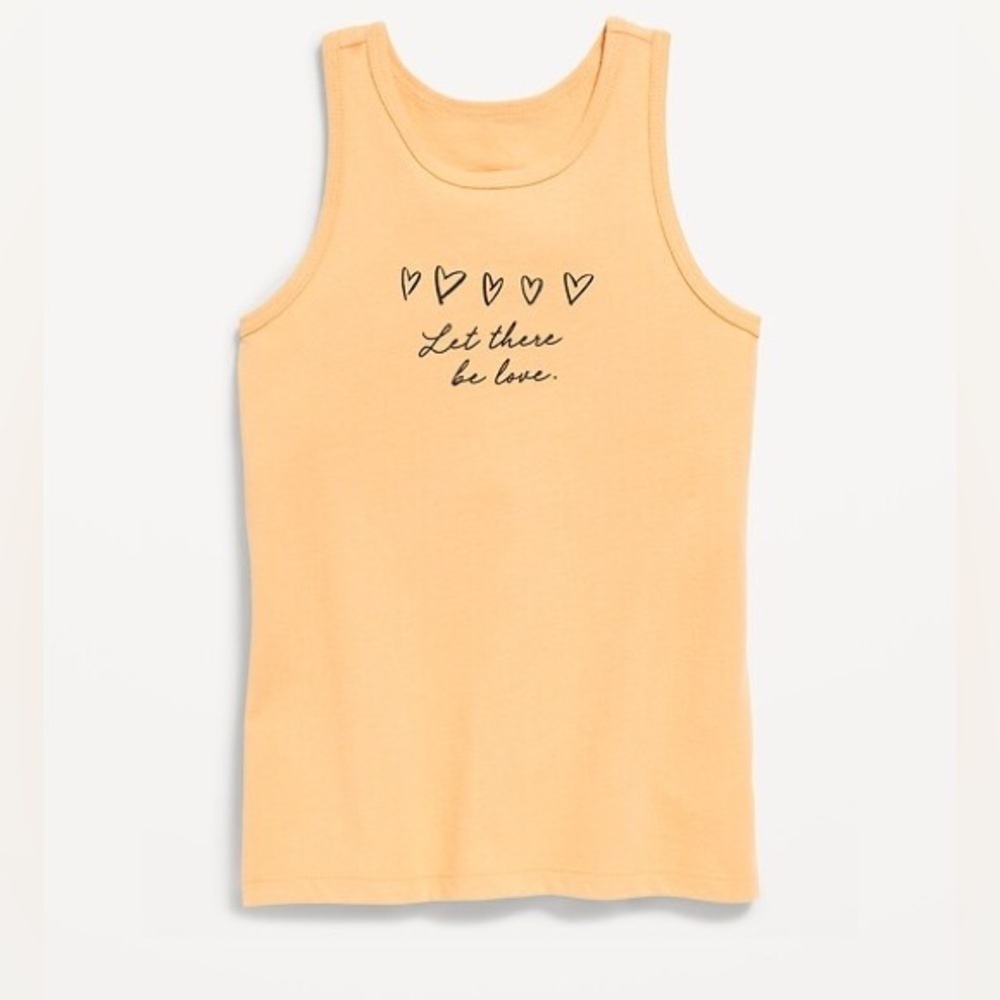 NWT Old Navy Kids Fitted Graphic Tank Top for Girls Large 10-12